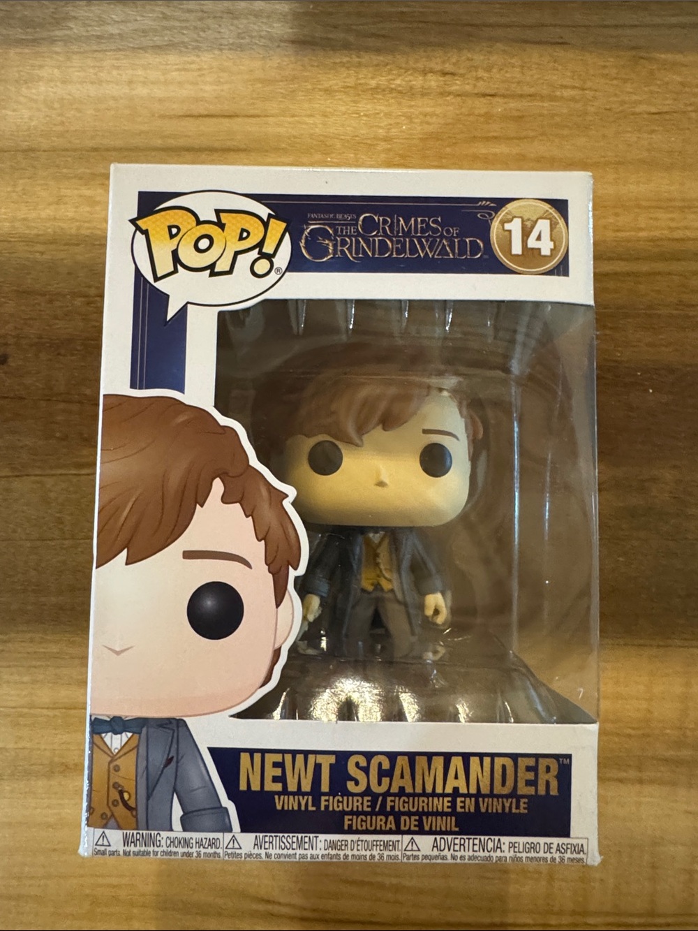 Funko Pop! Newt Scamander Vinyl Figure - Brown Hair, Yellow Vest